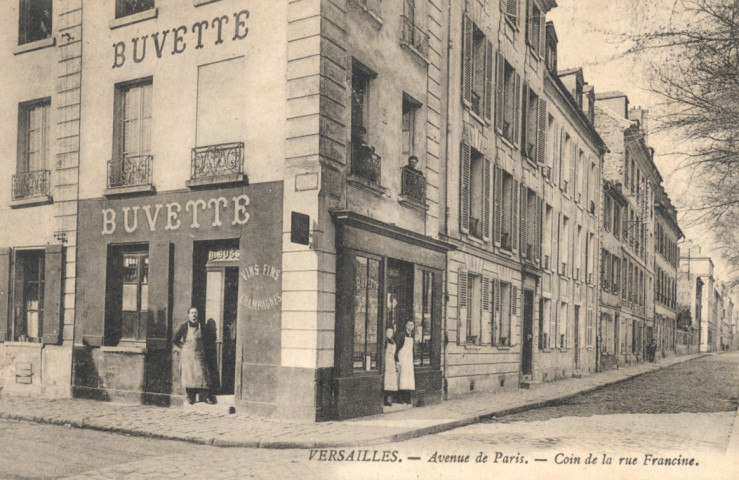 Versailles - Avenue de Paris - Coin de la rue Francine. Imp. Lévy Fils et Cie, Paris