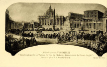 Bibliothèque de Versailles - "Entrée solennelle au Vatican du Duc de Choiseul, Ambassadeur de France (1756)" - Dessus de porte de la Grande Galerie. Cliché H. Blin