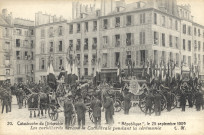 Catastrophe du Dirigeable "République", le 25 Septembre 1909 - Les corbillards devant la Cathédrale pendant la cérémonie. C. Malcuit, phot-édit., Paris