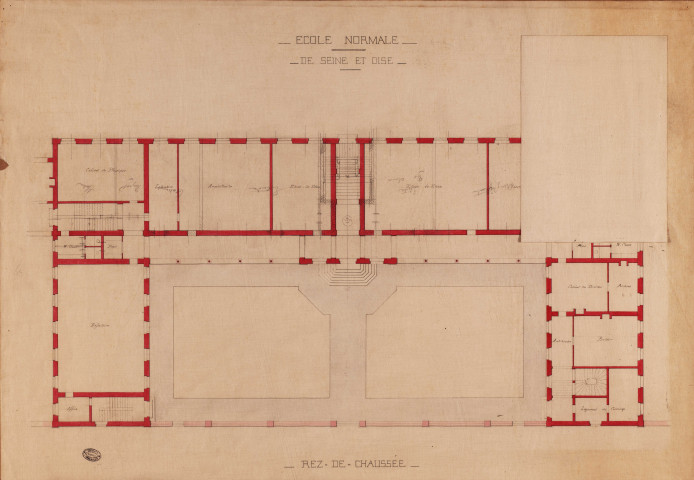 Ecole normale de Seine-et-Oise. Rez-de-chaussée (modification).