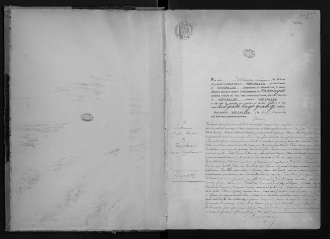 Registre des mariages et des divorces (1893). Tables alphabétiques (au nom des hommes puis au nom des femmes).