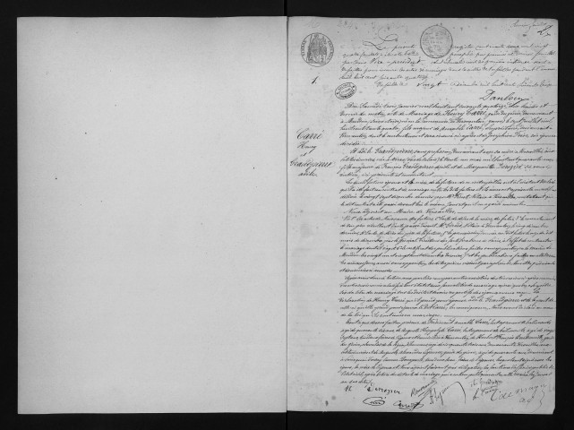 Registre des mariages (1874). Tables alphabétiques (au nom des hommes puis au nom des femmes).