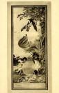 Bibliothèque de Versailles Bachelier - L'Amérique Septentrionale - Gouache, maquette d'un des tableaux de la Grande Galerie. Cliché Petermin