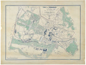 Plan de la ville de Versailles. Plan général dressé sous l'administration de M. Baillet-Reviron, maire (délimitation de la ville de Versailles).