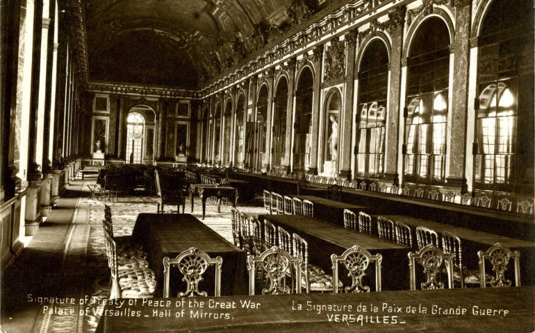 La signature de la Paix de la Grande Guerre - Versailles. Lévy Fils et Cie, Paris