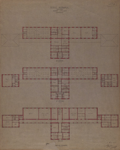 Ecole normale de Versailles. Avant-projet n°3.