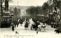 MM. le roi et la reine d'Italie à Paris (14-18 oct. 1903). A Versailles - Le cortège. L.L.