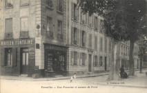 Versailles - Rue Francine et avenue de Paris. Héliotypie A. Bourdier, A.Fontaine édit., Versailles