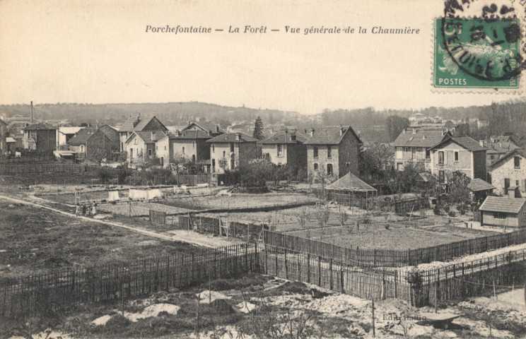 Porchefontaine - La Forêt - Vue générale de la Chaumière. Héliotypie A. Bourdier, Versailles
