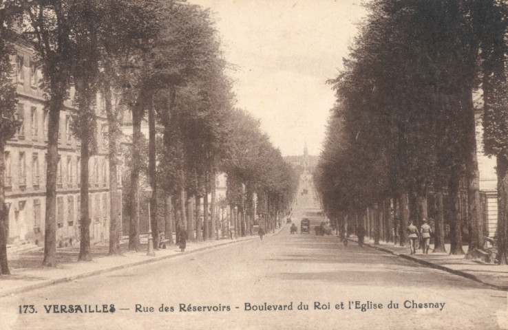 Versailles - 6 Rue des Réservoirs - Boulevard du Roi et l'Église du Chesnay. F. David, Versailles