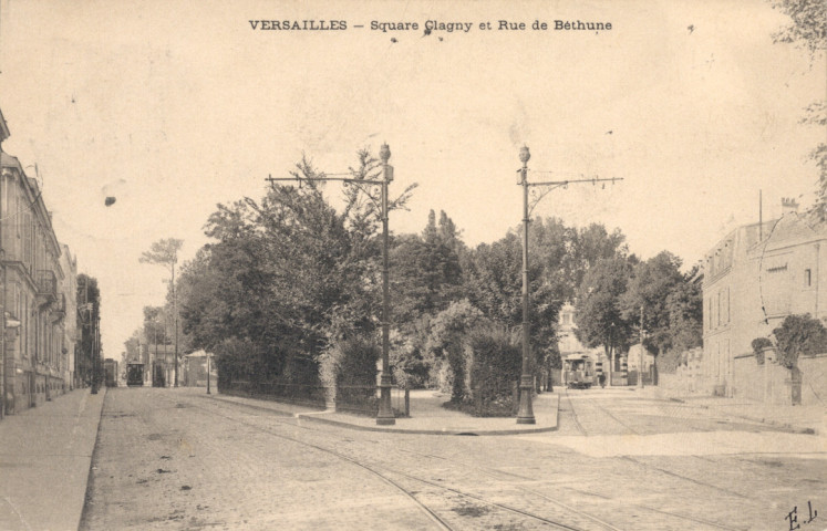 Versailles - Square Clagny et rue de Béthune. E.L.