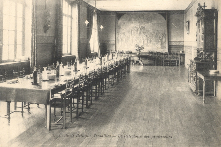 École de Béthune Versailles - Le Réfectoire des professeurs. Héliotypie A. Bourdier, Versailles