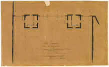 Plan des deux pavillons à l'extrémité du boulevard de la Reine près de l'avenue de Picardie.