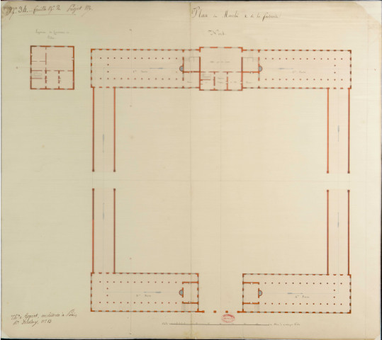 Marché Notre-Dame. Plan du marché et de la factorerie.