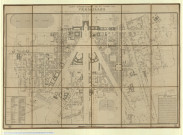 Plan géométrique de la ville de Versailles avec la numérotation des maisons.