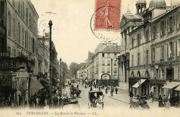 Versailles - La rue de la Paroisse. L.L.