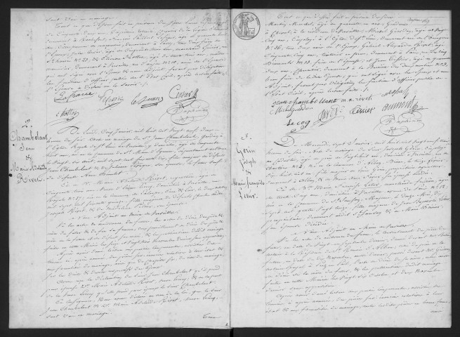 Registre des mariages (1829). Table alphabétique (au nom des hommes).