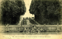 Parc de Versailles - Le bassin de Neptune et l'allée des Marmousets. Édia, Paris-Versailles