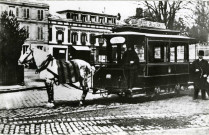 Versailles - Tramway à traction animale (1892). Les Éd. d'Art A.P., 11 bis rue Colbert, Versailles