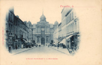 L'Église Notre-Dame et la Rue Hoche. Cliché B - E. M. Édit., Versailles