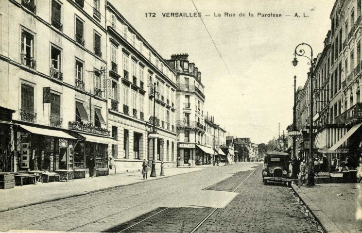 Versailles - La rue de la Paroisse. A. Leconte, 38 rue Sainte-Croix-de-la-Bretonnerie, Paris