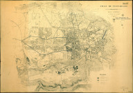 Ville de Versailles. Plan général (1931). Plan schématique de l'actuel réseau d'assainissement (Avec annotations). Entreprise Moreau, Paris.