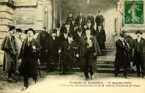 Congrès de Versailles - 17 janvier 1913. Arrivée des parlementaires et de M. Bubost, Président du Sénat. F. Fleury, photo-Imp.-édit., Paris