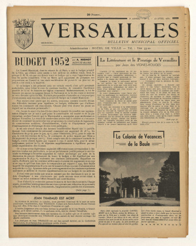 N°5, 15 avril 1952
