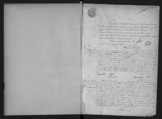 Registre des décès (1854). Table alphabétique.