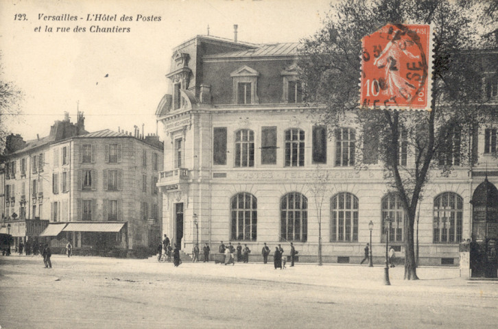 Versailles - L'Hôtel des Postes et la rue des Chantiers. Edia, Paris-Versailles