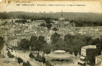 Versailles - Panorama. L'Église Saint-Louis. Le Square Barascude. E.L.D.