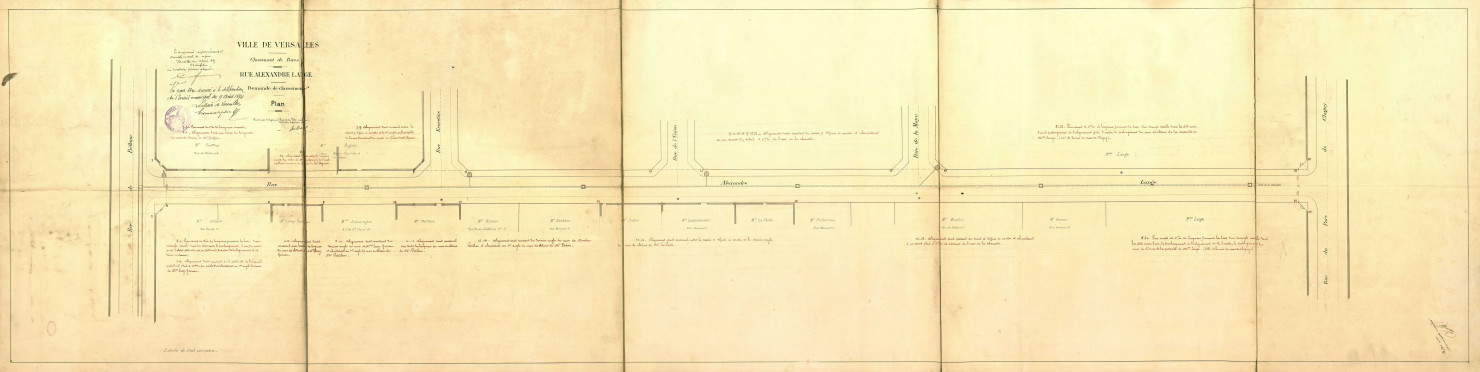 Demande de classement des rues : rue Alexandre Lange.