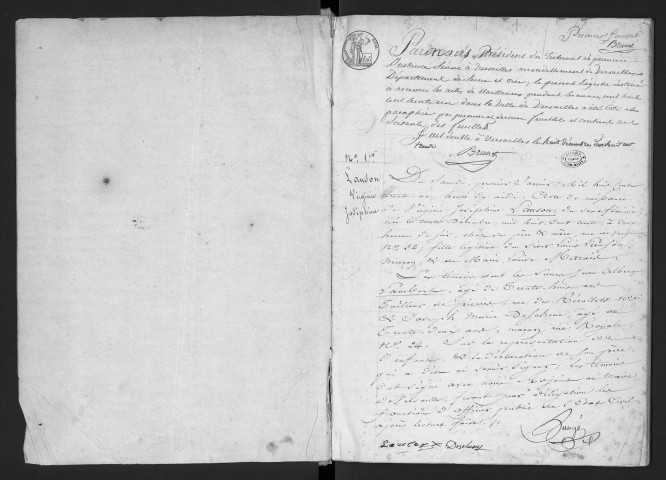 Registre des naissances (1831). Table alphabétique.