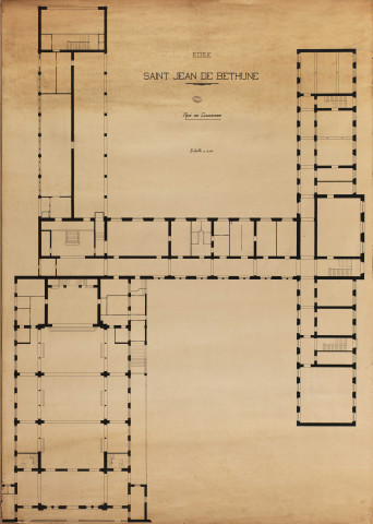 Ecole Saint-Jean de Béthune. Rez-de-chaussée.