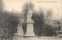 Versailles - Square et Statue Jean Houdon. Phototypie A. Bergeret et Cie - Mme Moreau édit., Nancy