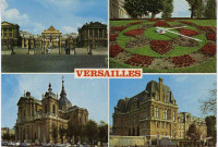 Versailles 78000 (Yvelines). - L'entrée du château, l'horloge, l'église Saint-Louis, l'Hôtel de Ville.ParisEdition Lyna