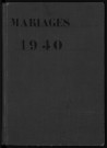 Registre des mariages et des divorces (1940). Tables alphabétiques (au nom des hommes puis au nom des femmes).
