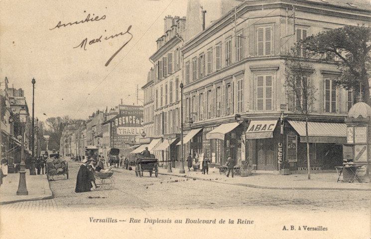 Versailles - Rue Duplessis au Boulevard de la Reine. A.B., Versailles