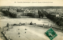 Versailles - Panoramique - Avenue de Sceaux et Quartier St-Louis. Héliotypie A. Bourdier, Versailles