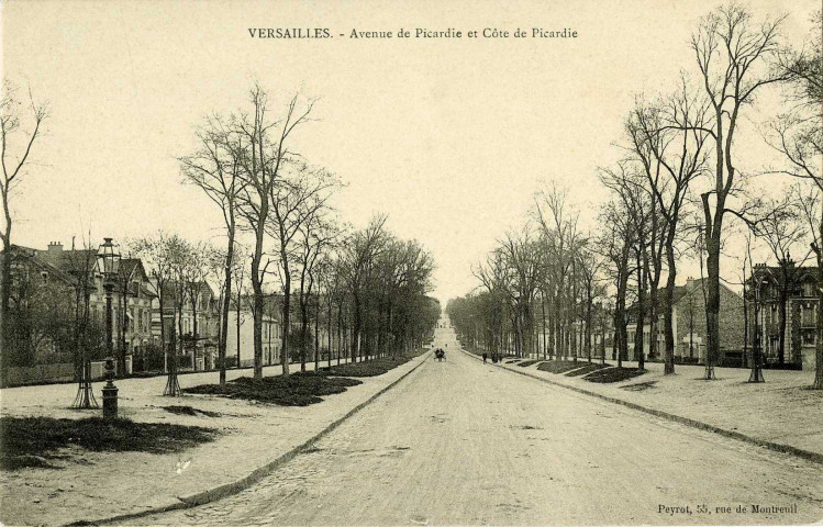 Versailles - Avenue de Picardie et Côte de Picardie. Peyrot, 55 rue de Montreuil, Versailles
