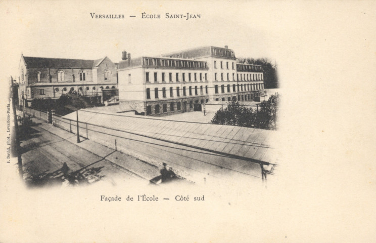 Versailles - École Saint-Jean - Façade de l'École - Côté sud. J. David, phot., Levallois-Paris