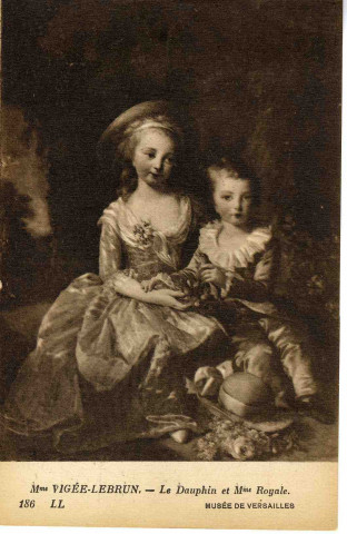 Mme Vigée-Lebrun. Le Dauphin et Mme Royale. Musée de Versailles.44 rue LetellierLevy et Neurdein Réunis