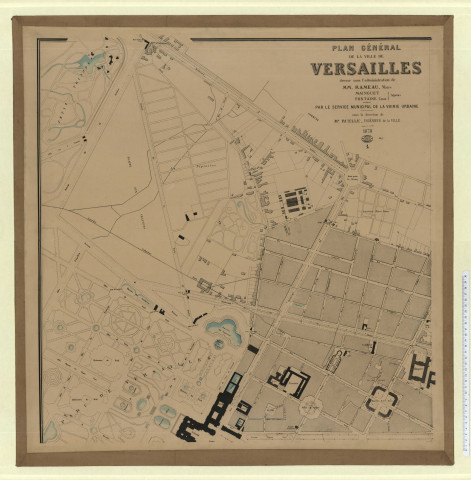 Plan général de la ville de Versailles. Dressé sous l'administration de M. Rameau maire, par M. Ruelle, ingénieur de la ville.